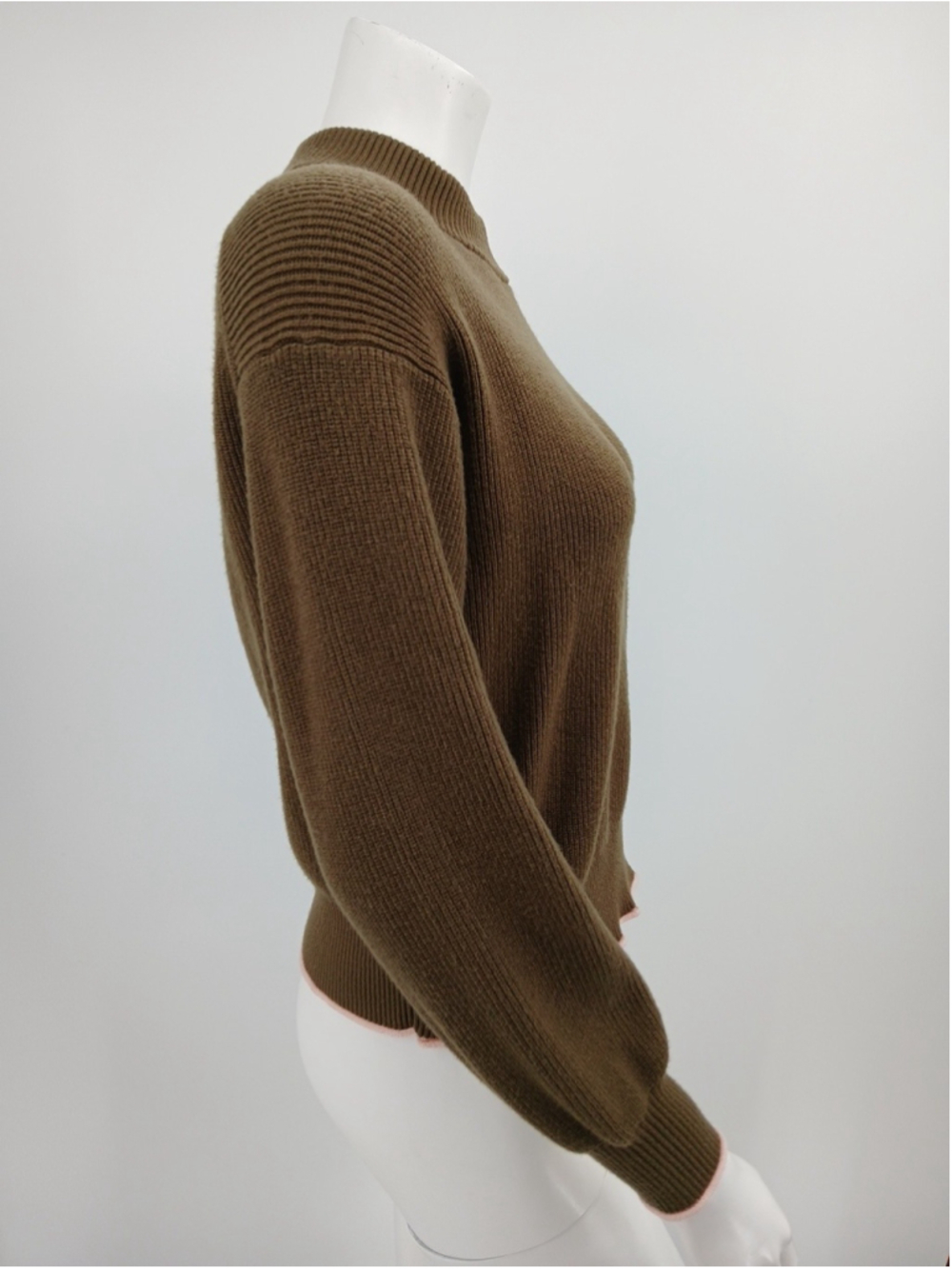Scotch & Soda Amsterdam Womens Olive Green Ribbed Sweater Size M - Picture 6 of 11